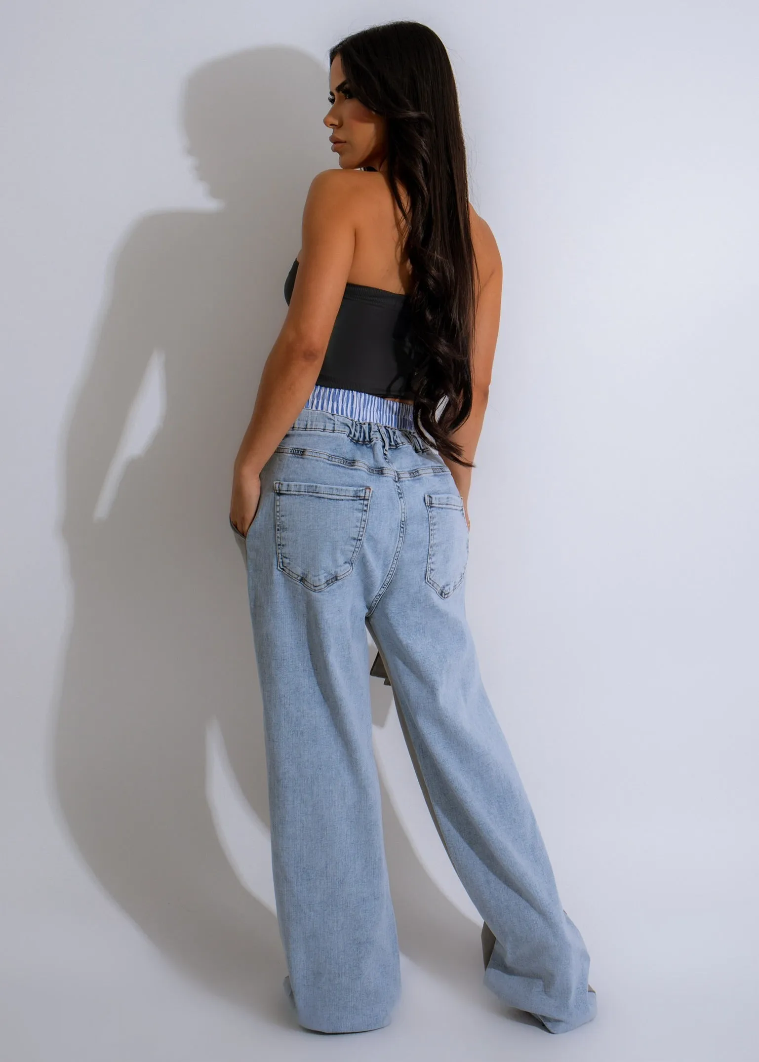 Full Of Love Denim Pant Grey