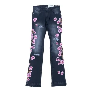 FWD: Cherry Blossom Stacked Jeans 330123