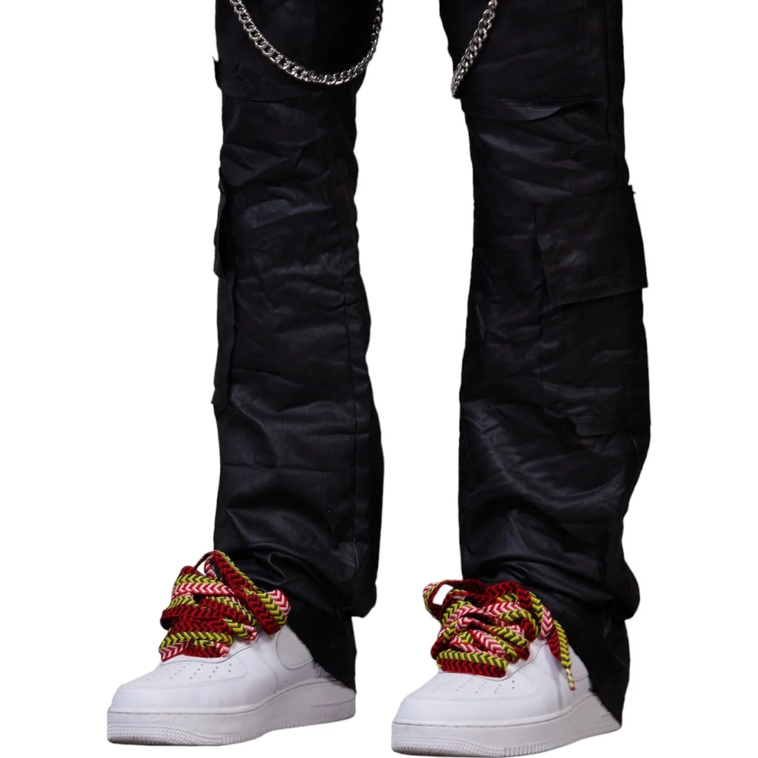 GFTD LA: Clyde PU Leather Stacked Pants