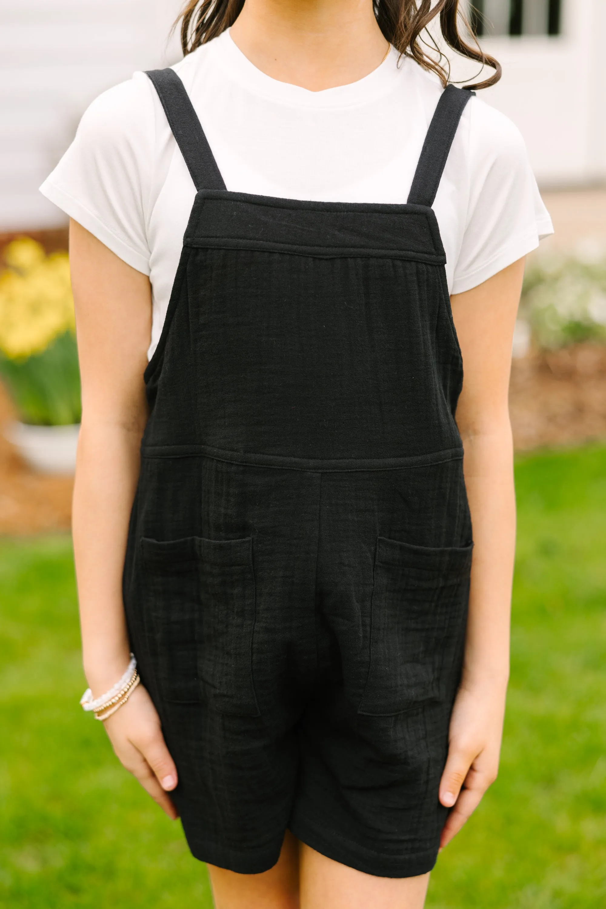 Girls: Let It All Go Black Overalls