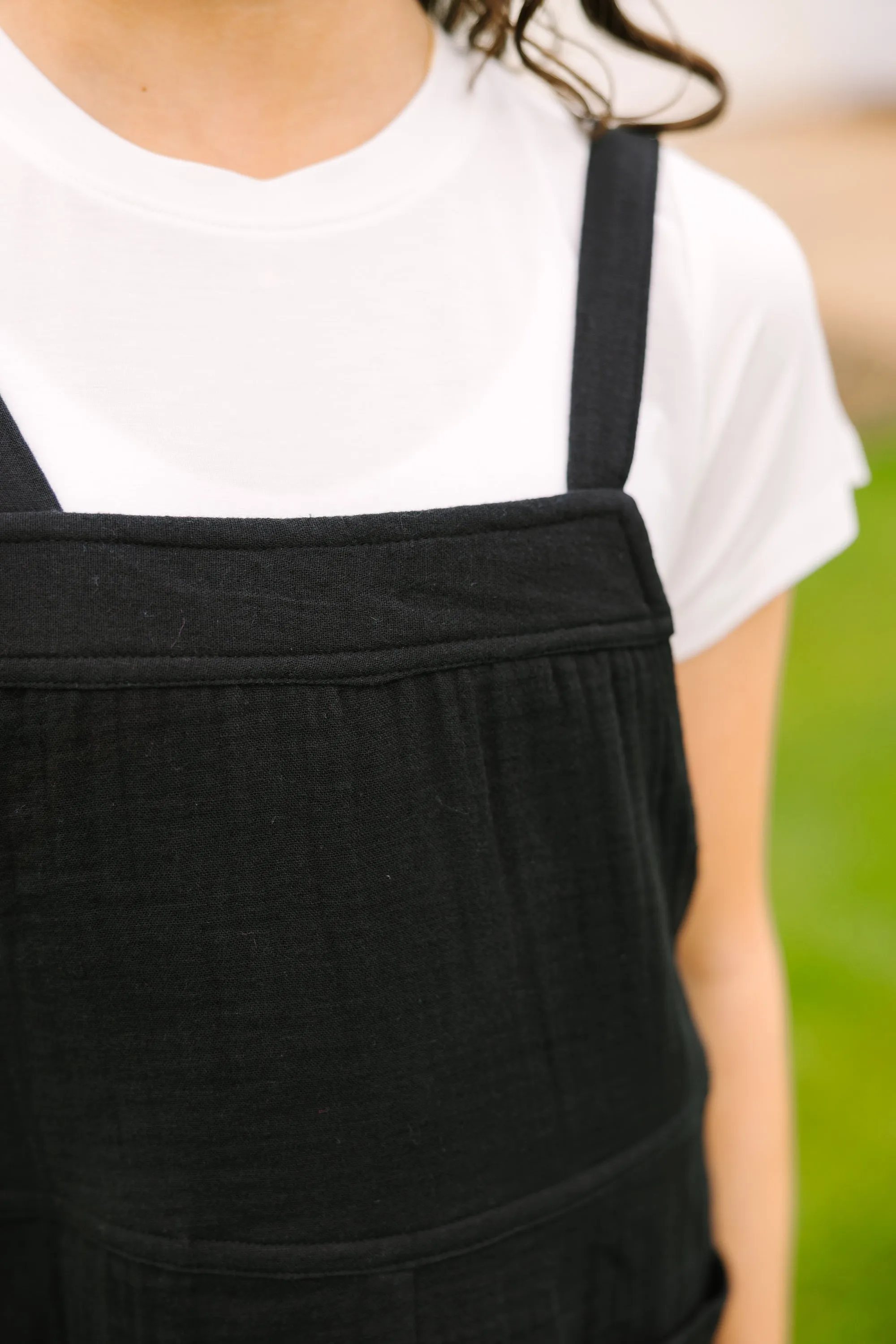 Girls: Let It All Go Black Overalls