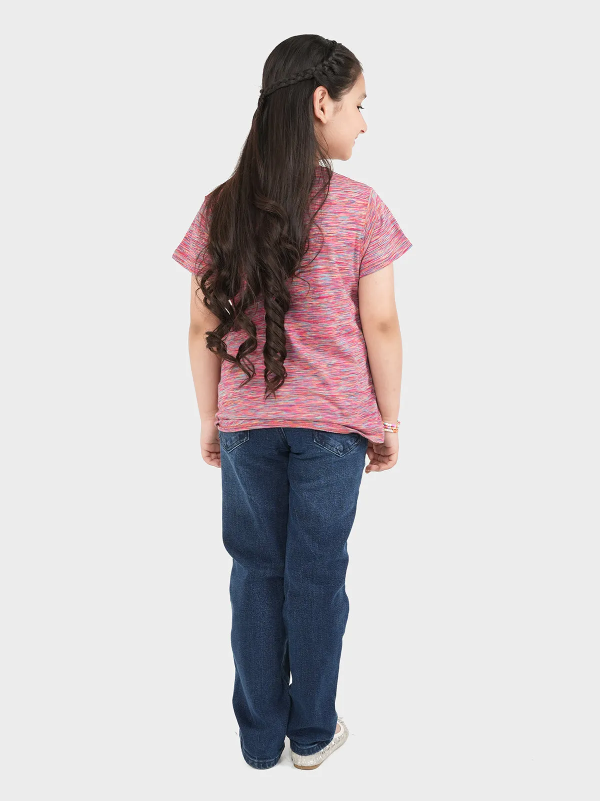 Girls "HANIJAZI" Straight Denim Pants