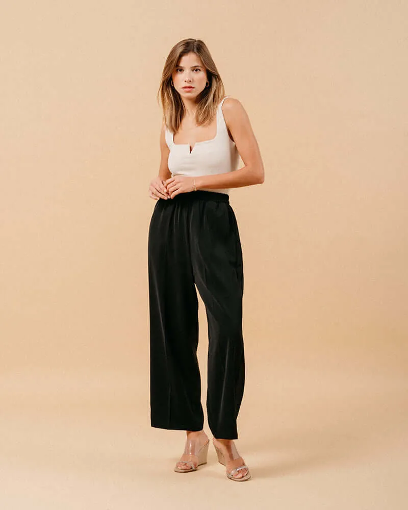 Grace & Mila - Match Noir Wide Trouser