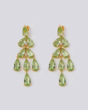 Green Amethyst Palace Earrings