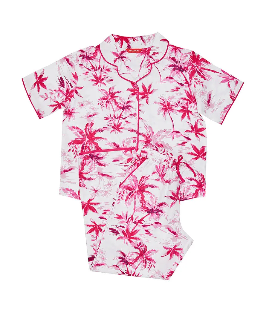 Hailey Girls Palm Print Pyjama Set