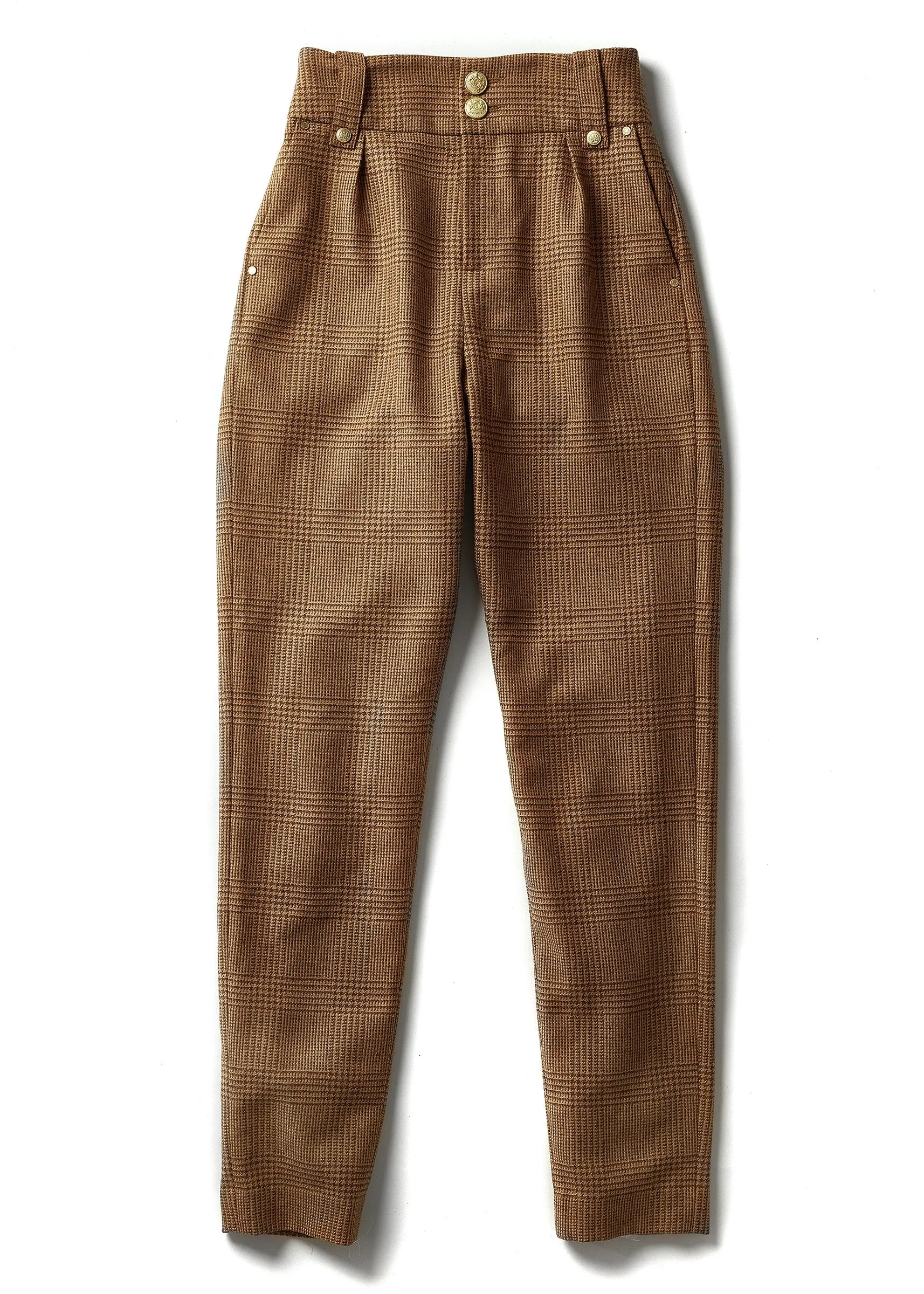 High Waisted Peg Trouser (Tawny)