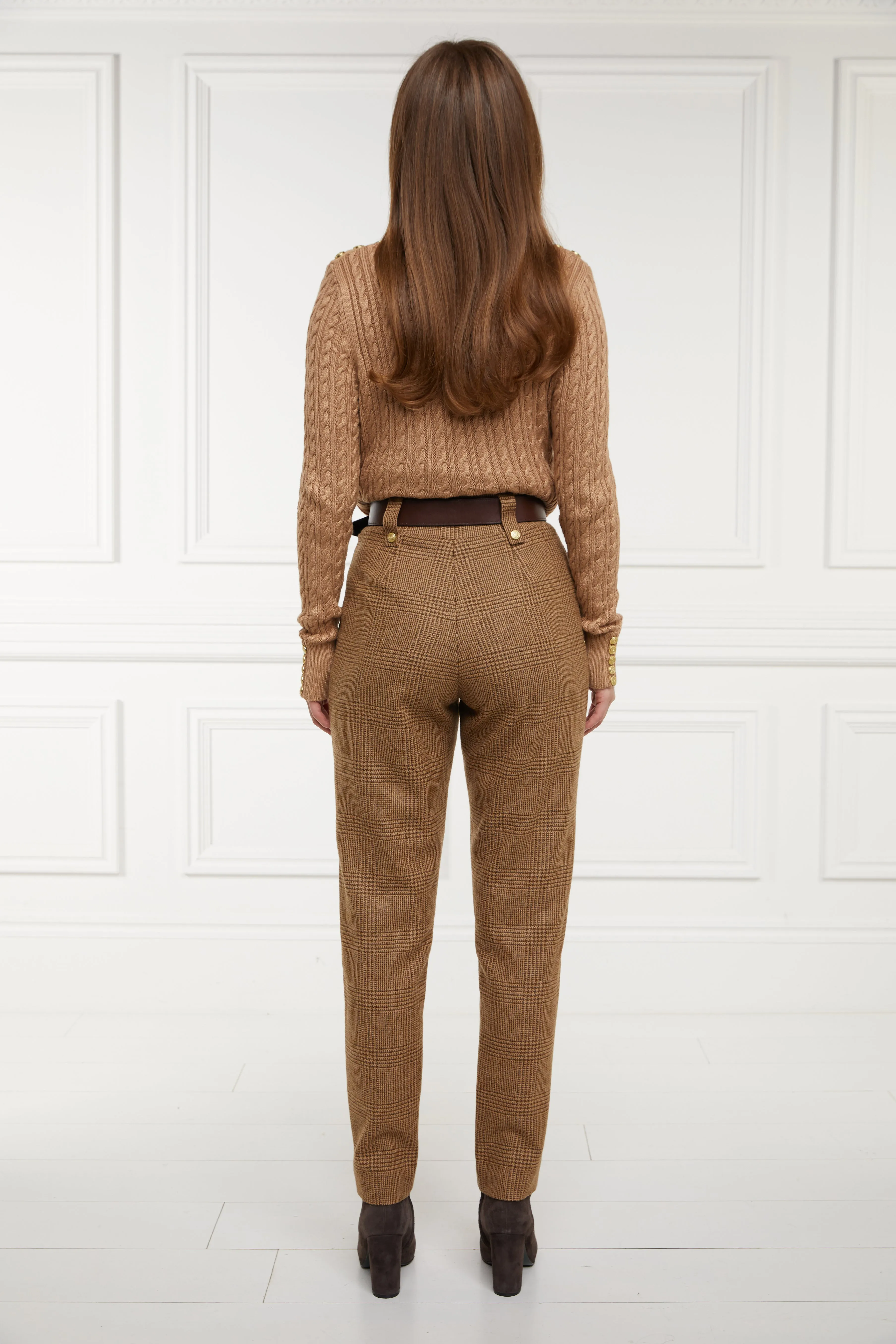 High Waisted Peg Trouser (Tawny)