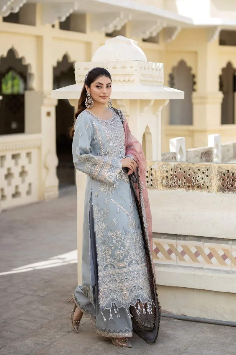 Imrozia Embellished Organza Pakistani Party Wear Suit Roshni IMR205