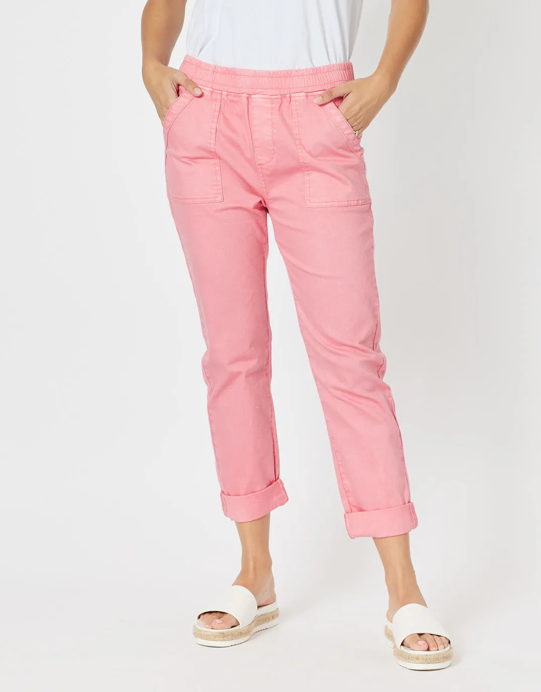 Isabella Cotton Pant - Pink