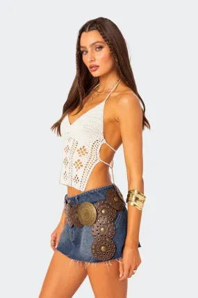 Jada Backless Crochet Top