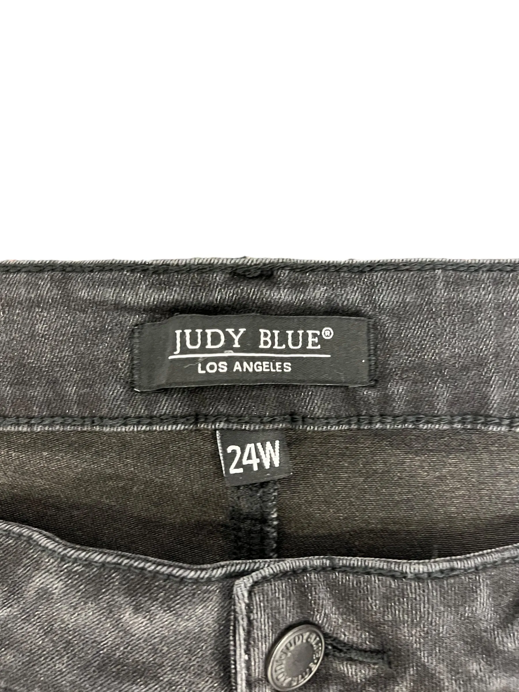 Jeans Flared By Judy Blue In Black Denim, Size: 24