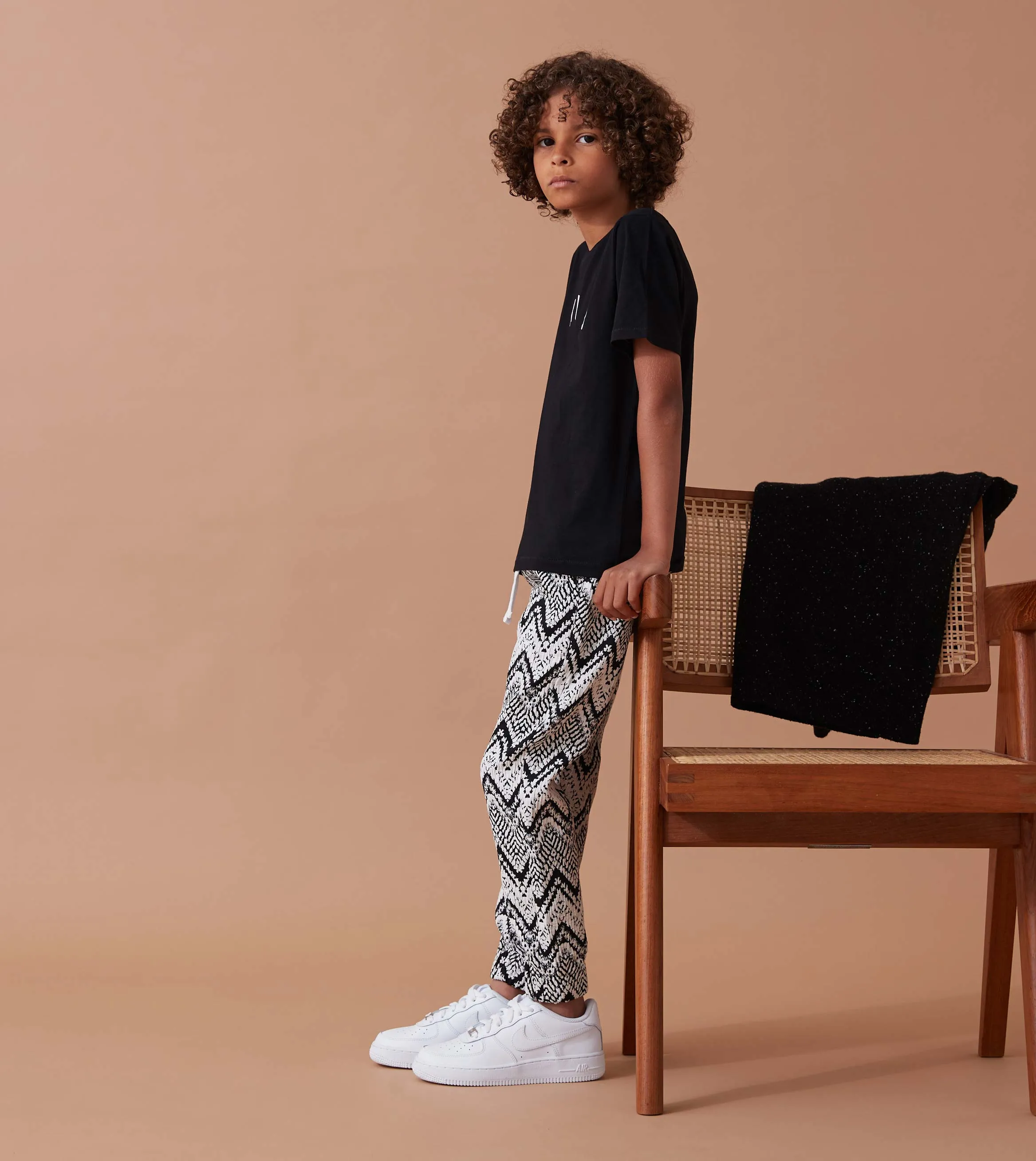 Kids Smallshot ZZ Jogger Black/White