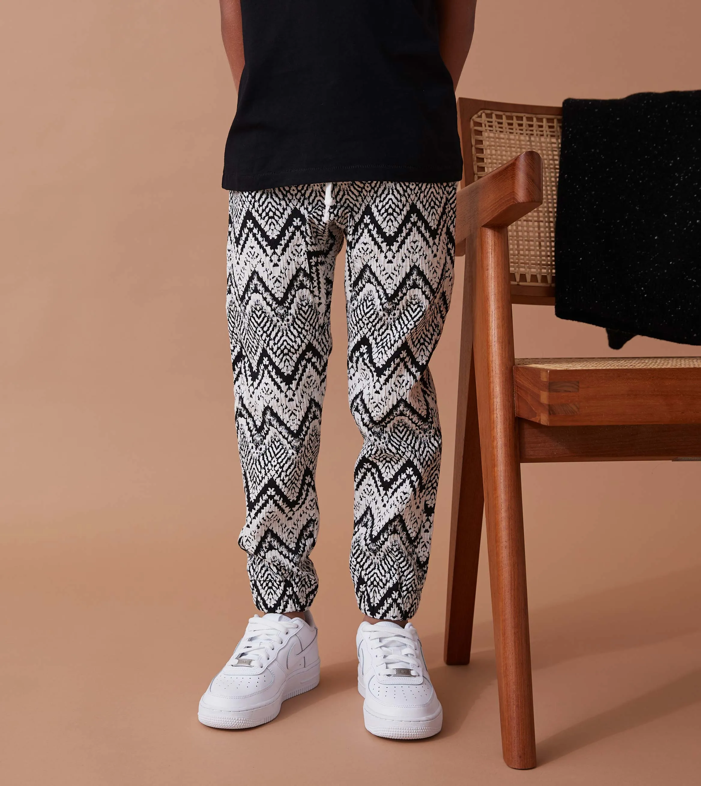 Kids Smallshot ZZ Jogger Black/White