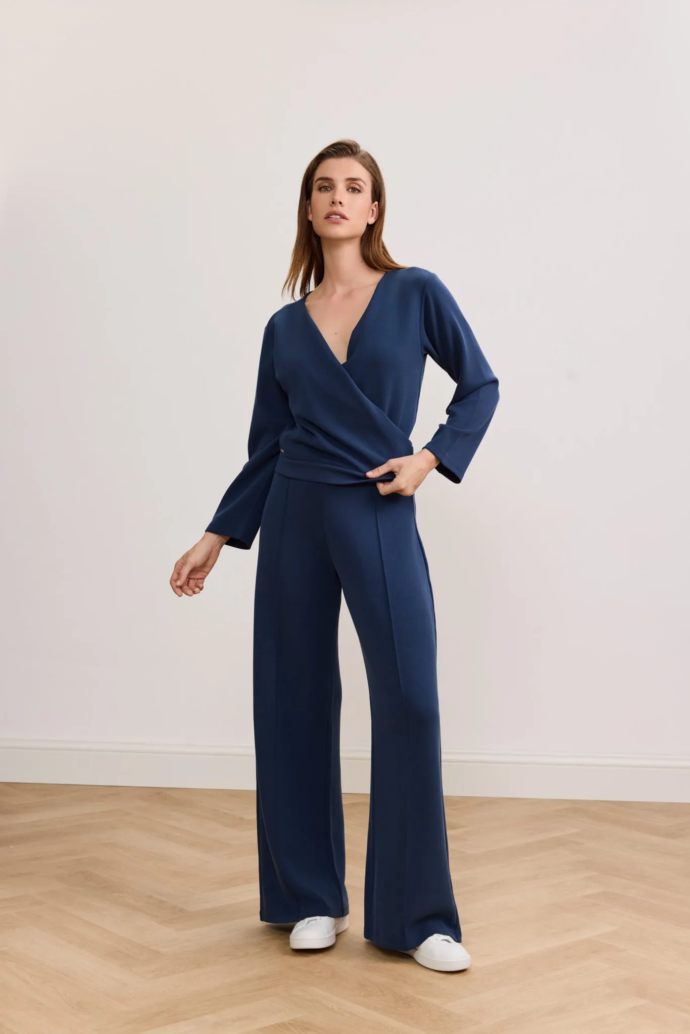 LARA wrap top - Night Blue