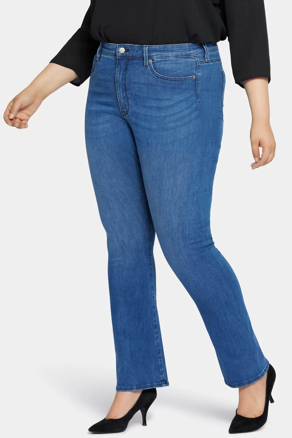 Le Silhouette Slim Bootcut Jeans In Long Inseam Plus Size - Amour