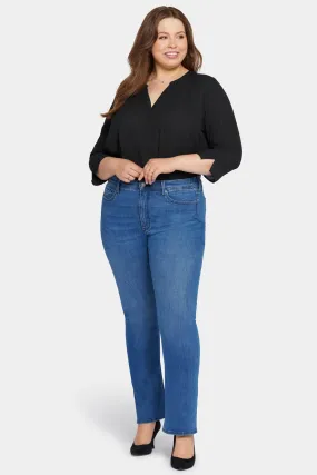 Le Silhouette Slim Bootcut Jeans In Long Inseam Plus Size - Amour