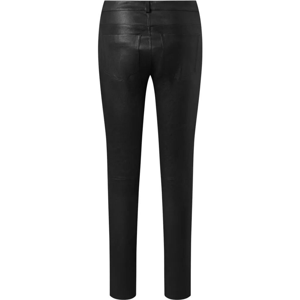 Leather pants in nice quality / 50362 - Black (Nero)