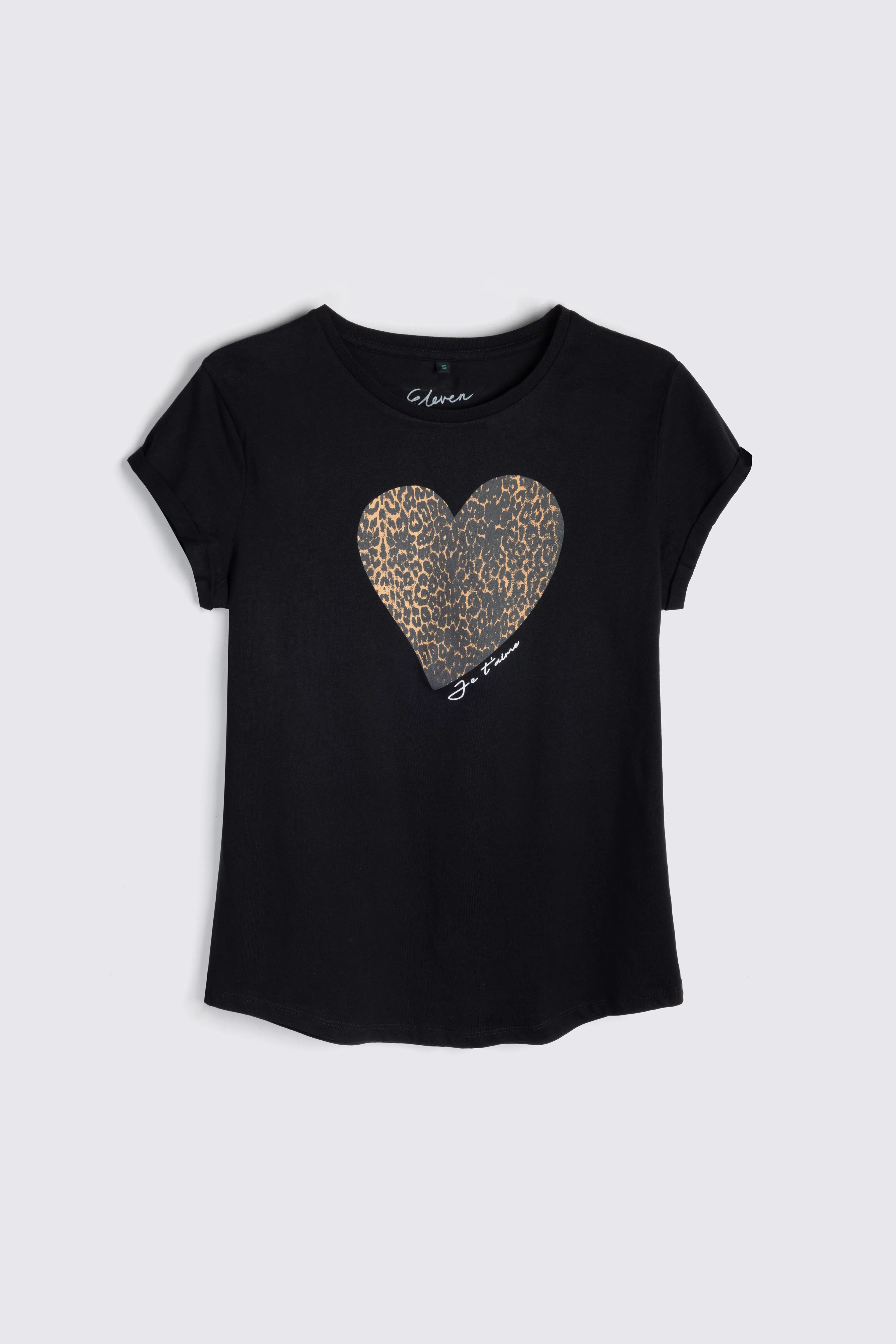 LEOPARD HEART NEAT-FIT T-SHIRT