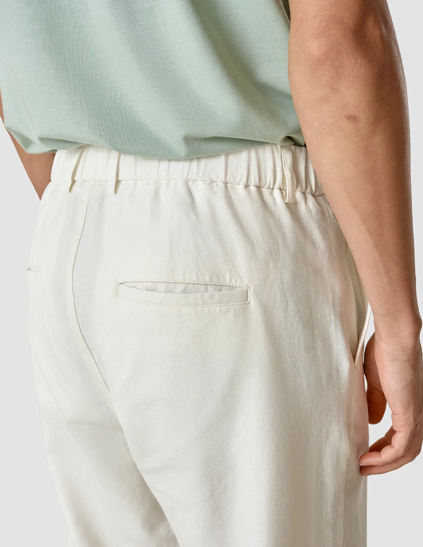 Linen Pants Relaxed Fit Off White