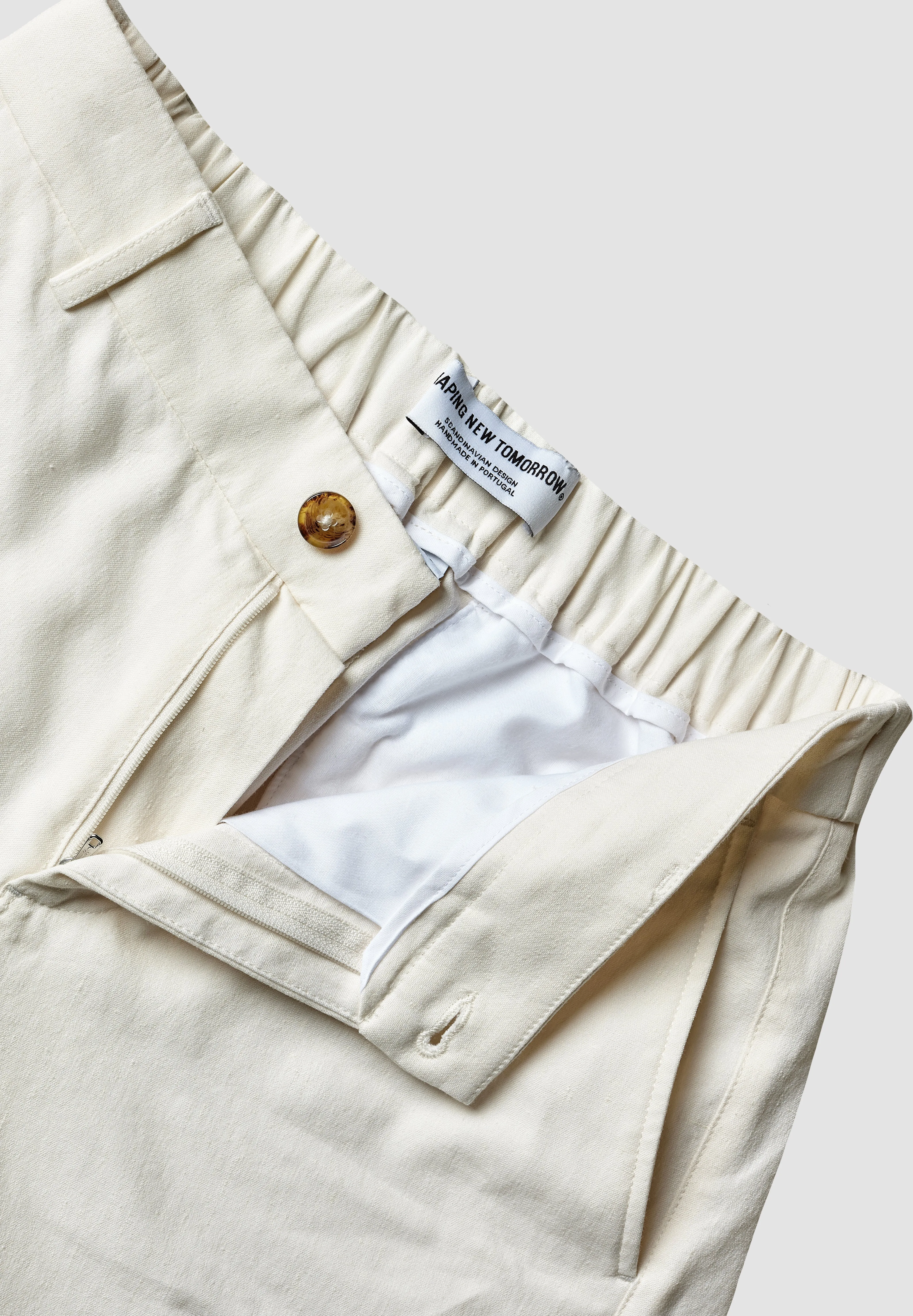 Linen Pants Relaxed Fit Off White