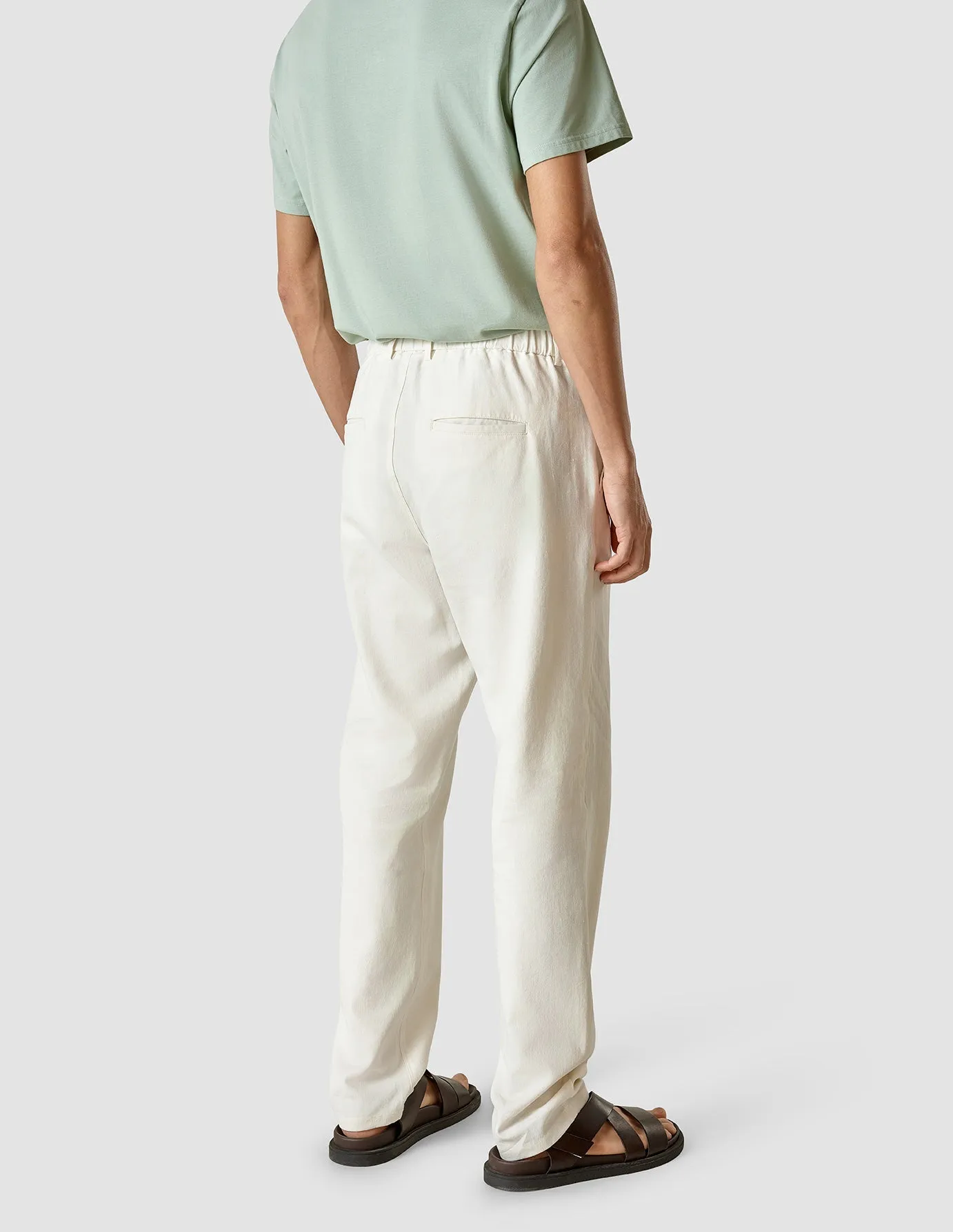 Linen Pants Relaxed Fit Off White