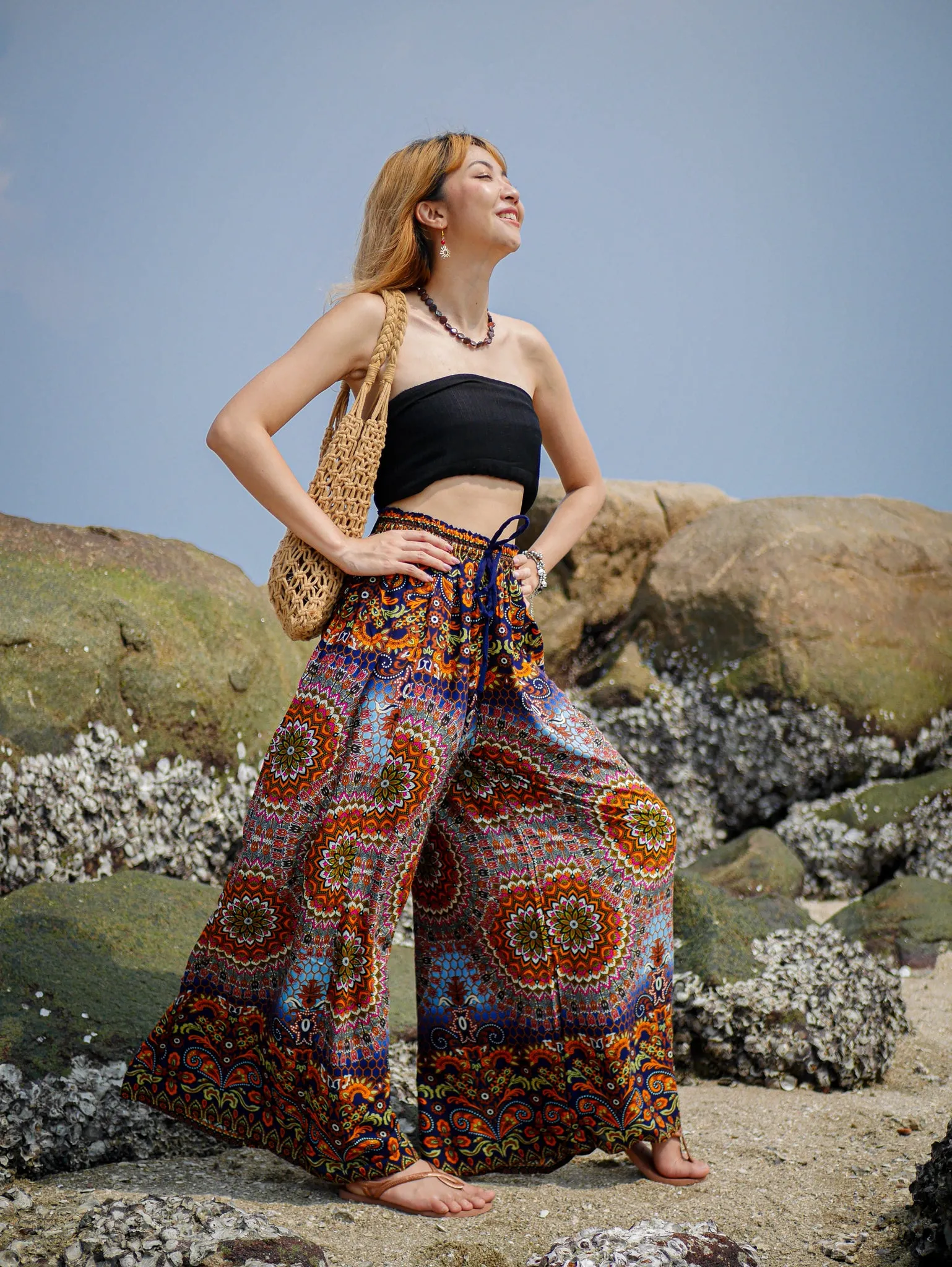 Mandala Wide Leg Palazzo Pants