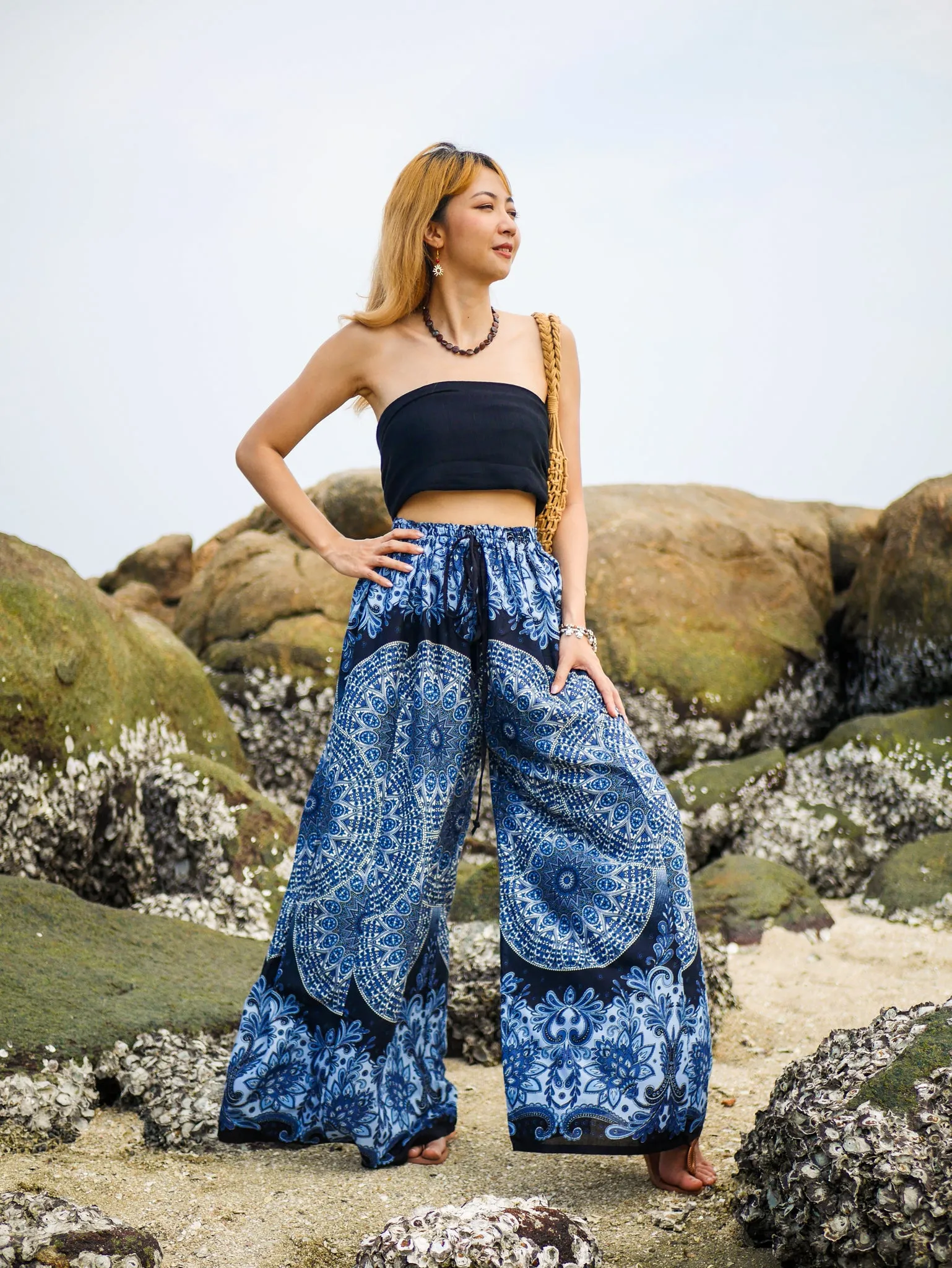 Mandala Wide Leg Palazzo Pants