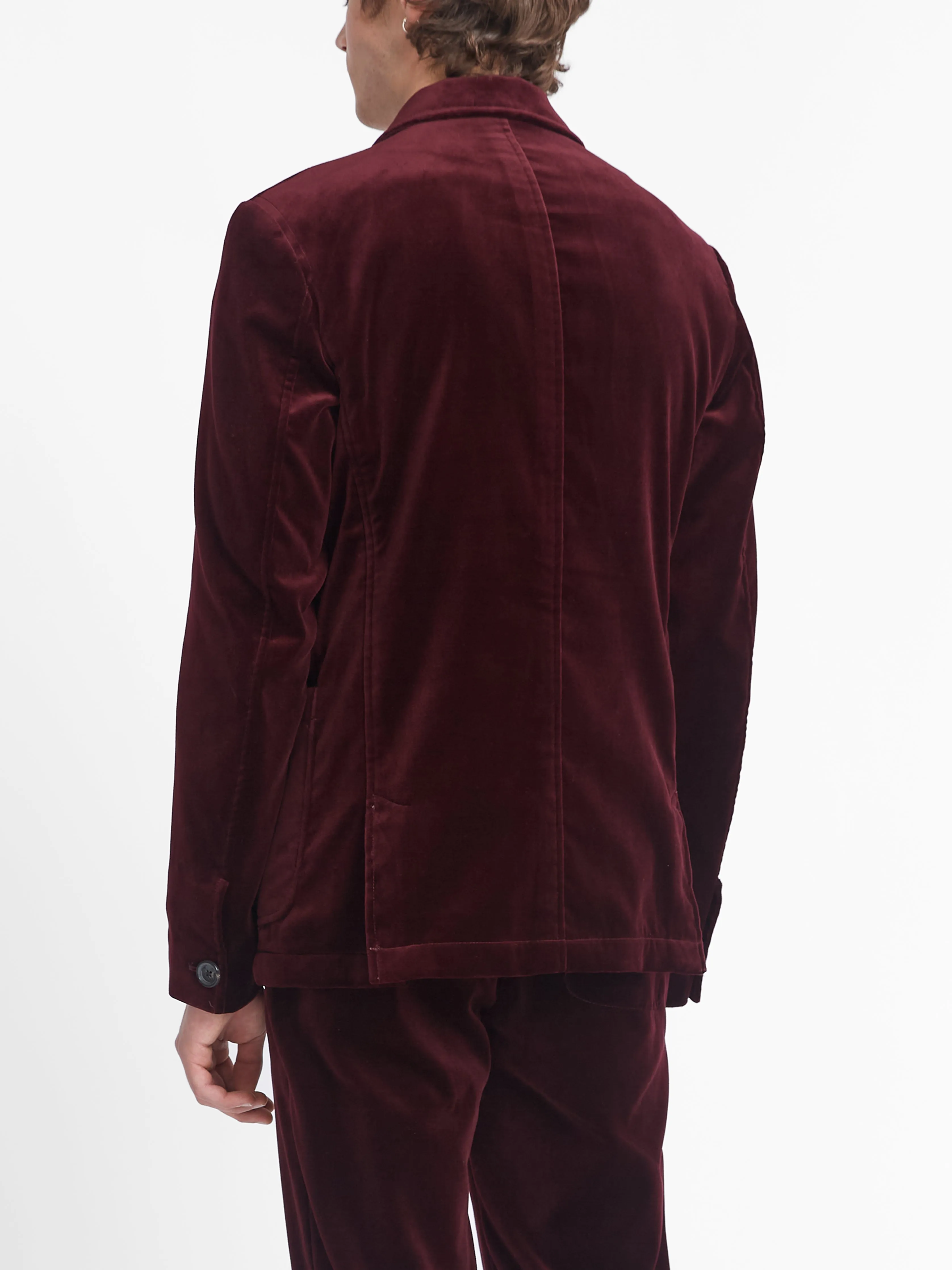 Mansfield Jacket Velvet Burgundy