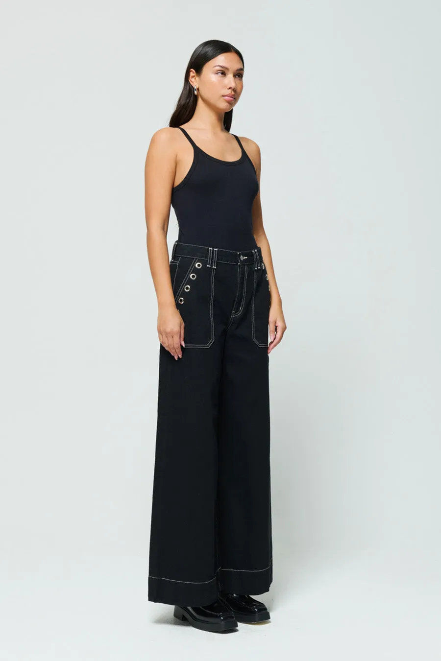 Matis Ultra Wide Leg - Black Onyx