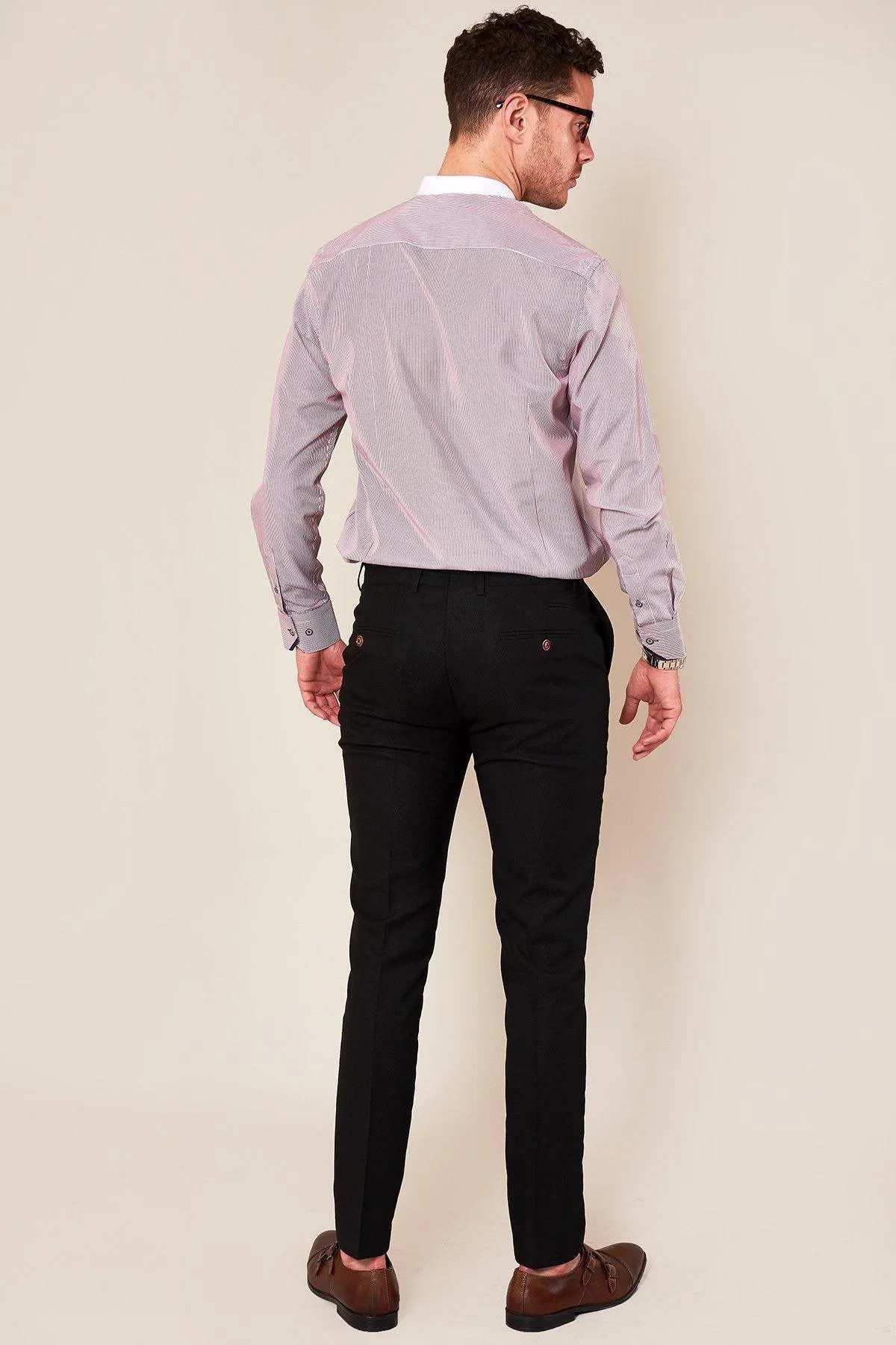 MAX - Skinny Fit Black Trousers