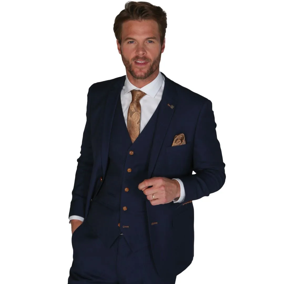 Mayfair- Men's Plain Navy Blazer Weddings & Prom