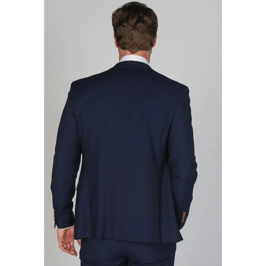 Mayfair- Men's Plain Navy Blazer Weddings & Prom