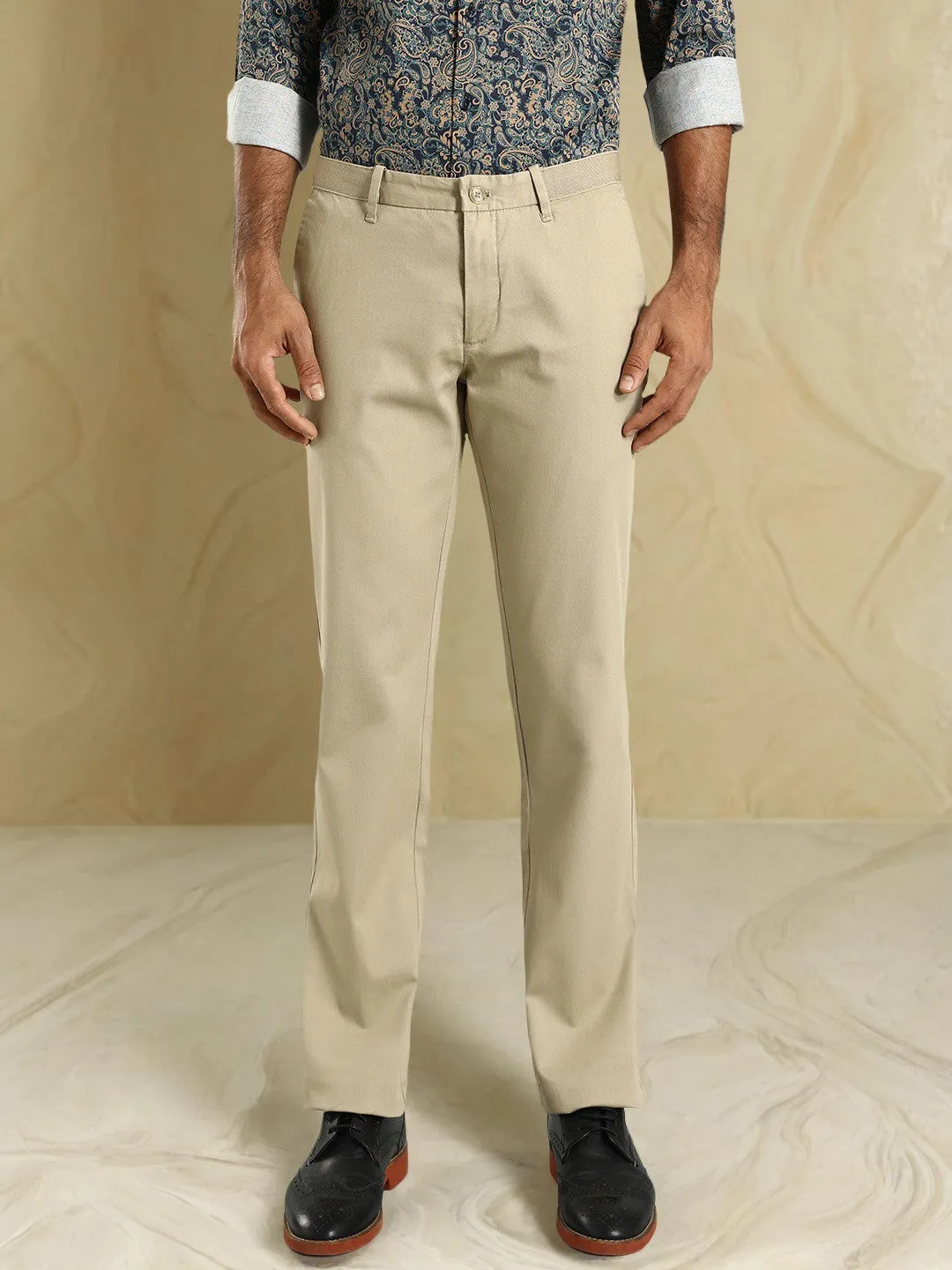 Men Kansas Fit Cotton Stretch Trouser