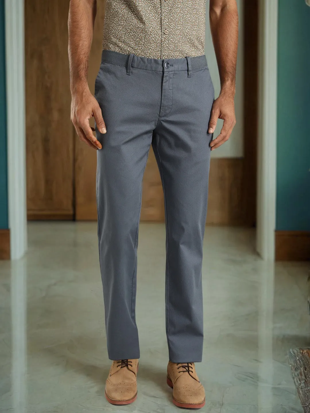 Men Kansas Fit Cotton Stretch Trouser