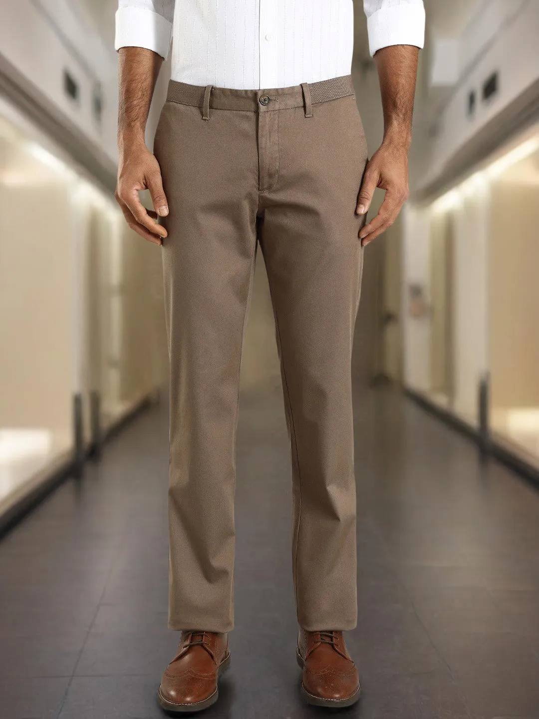 Men Kansas Fit Cotton Stretch Trouser