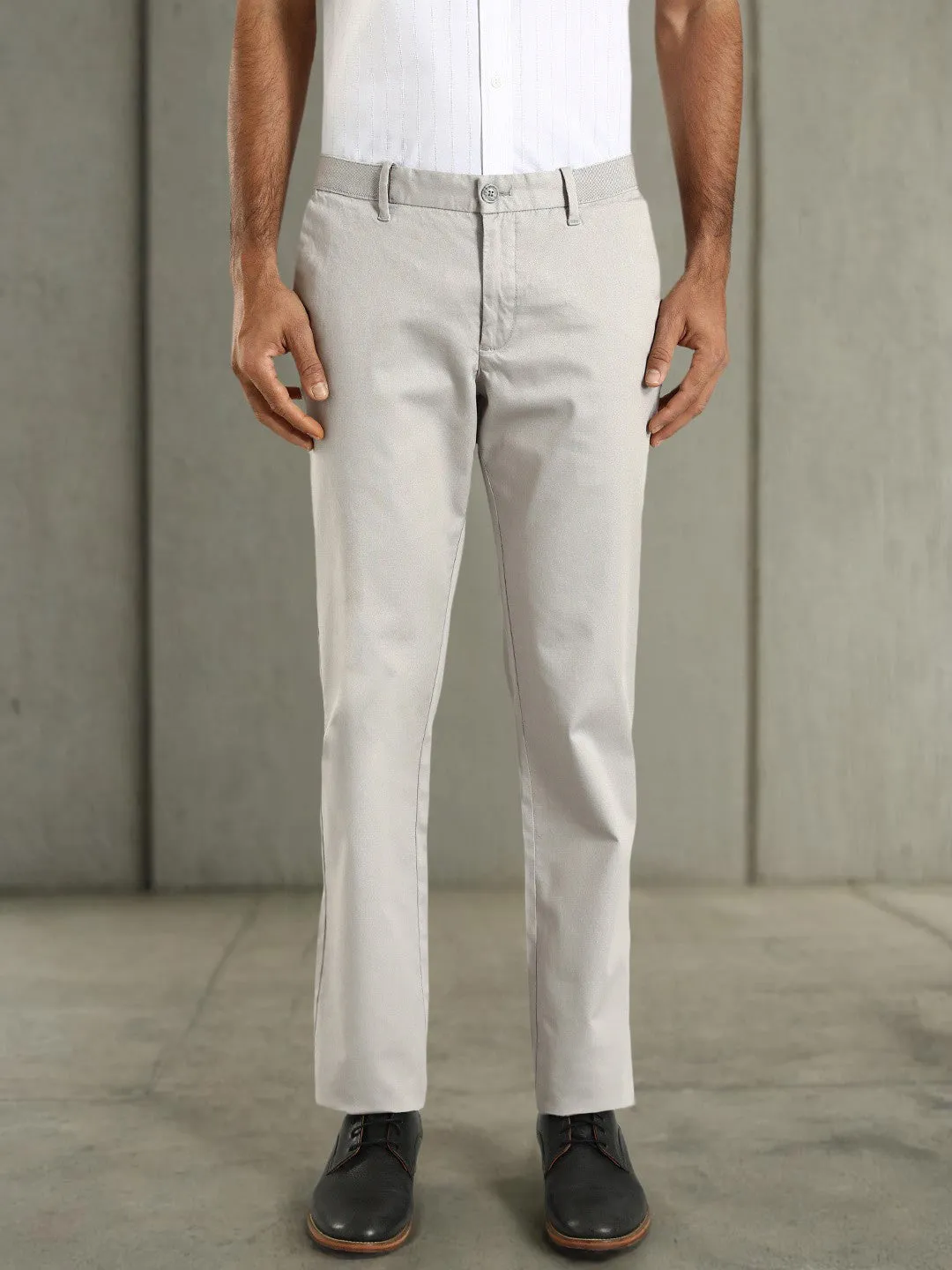 Men Kansas Fit Cotton Stretch Trouser