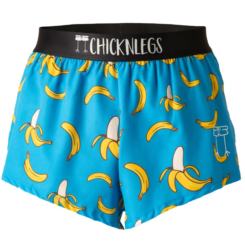 Men's Blue Bananas 2" Split Shorts