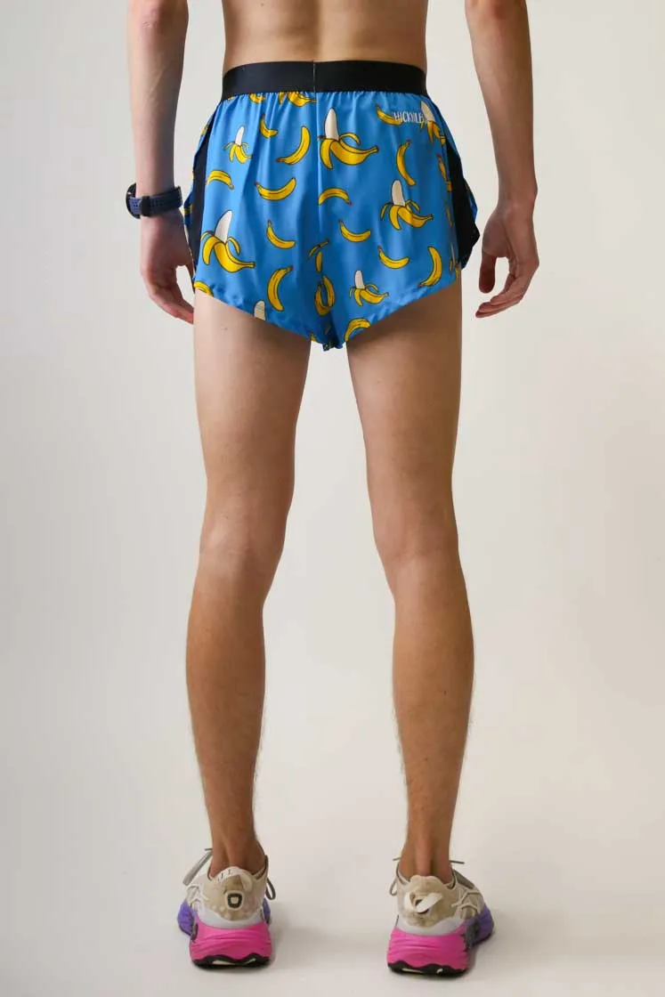 Men's Blue Bananas 2" Split Shorts