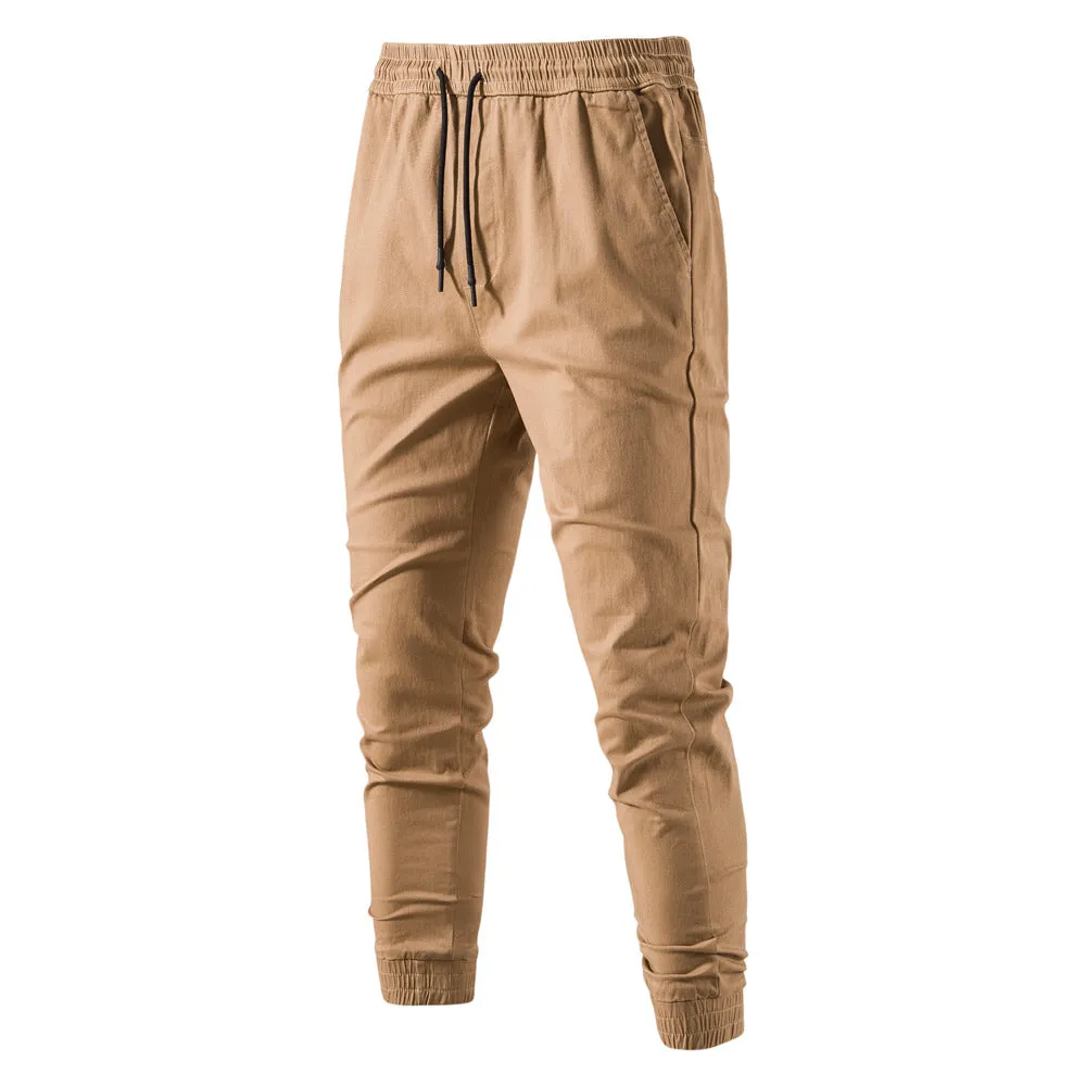 Men's Causal Solid Color Cargo Pants Streetwear Trousers | PT075