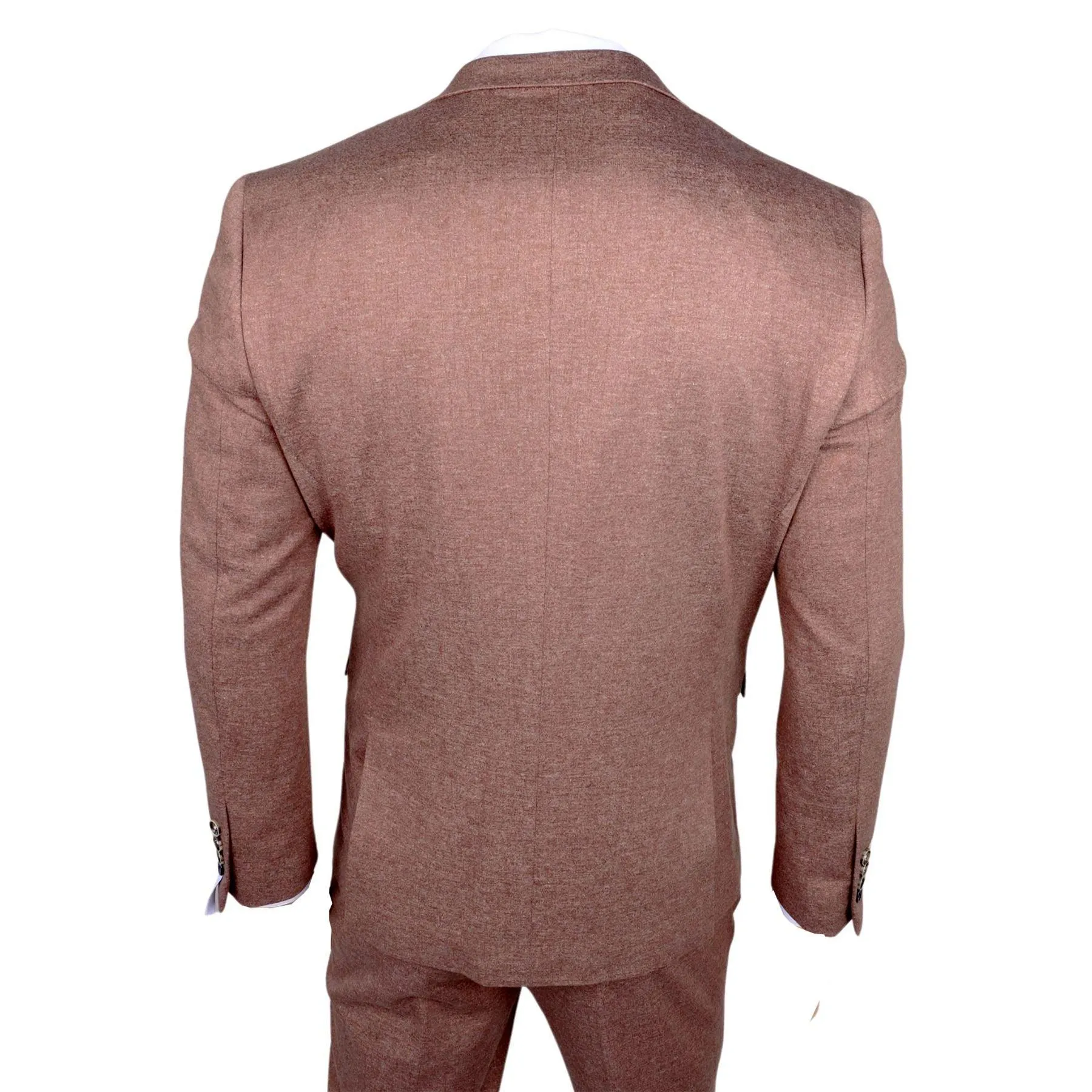 Men's Suit 3 Piece Brown Wedding Formal Dress