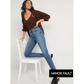 (Minor Fault) High Rise Straight Cut-off Jeans