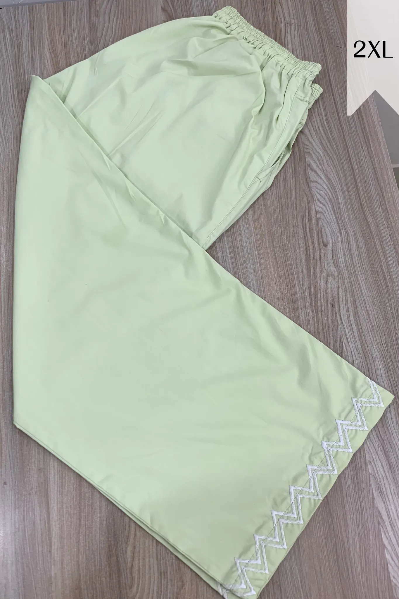 Mint Green Embellished Cotton Palazzo