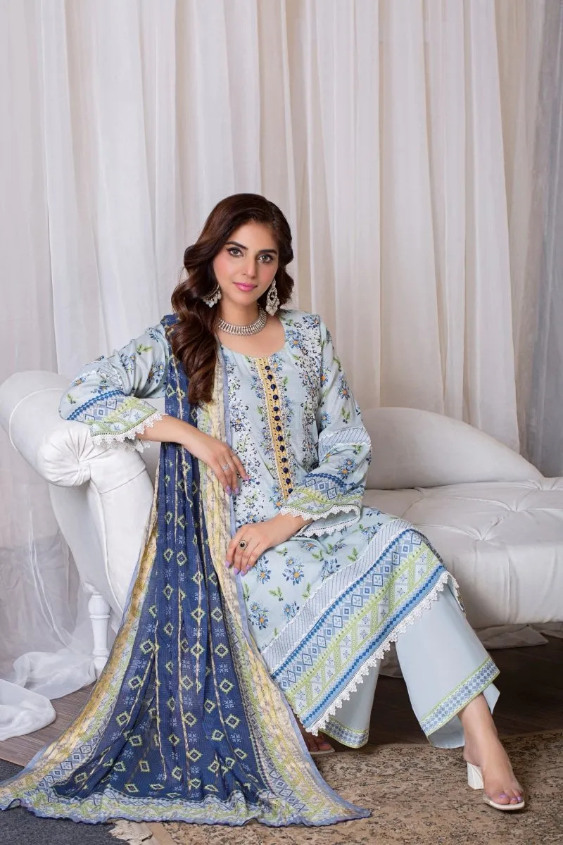 Munira Lawn 3 Piece Pakistani Suit MUN571