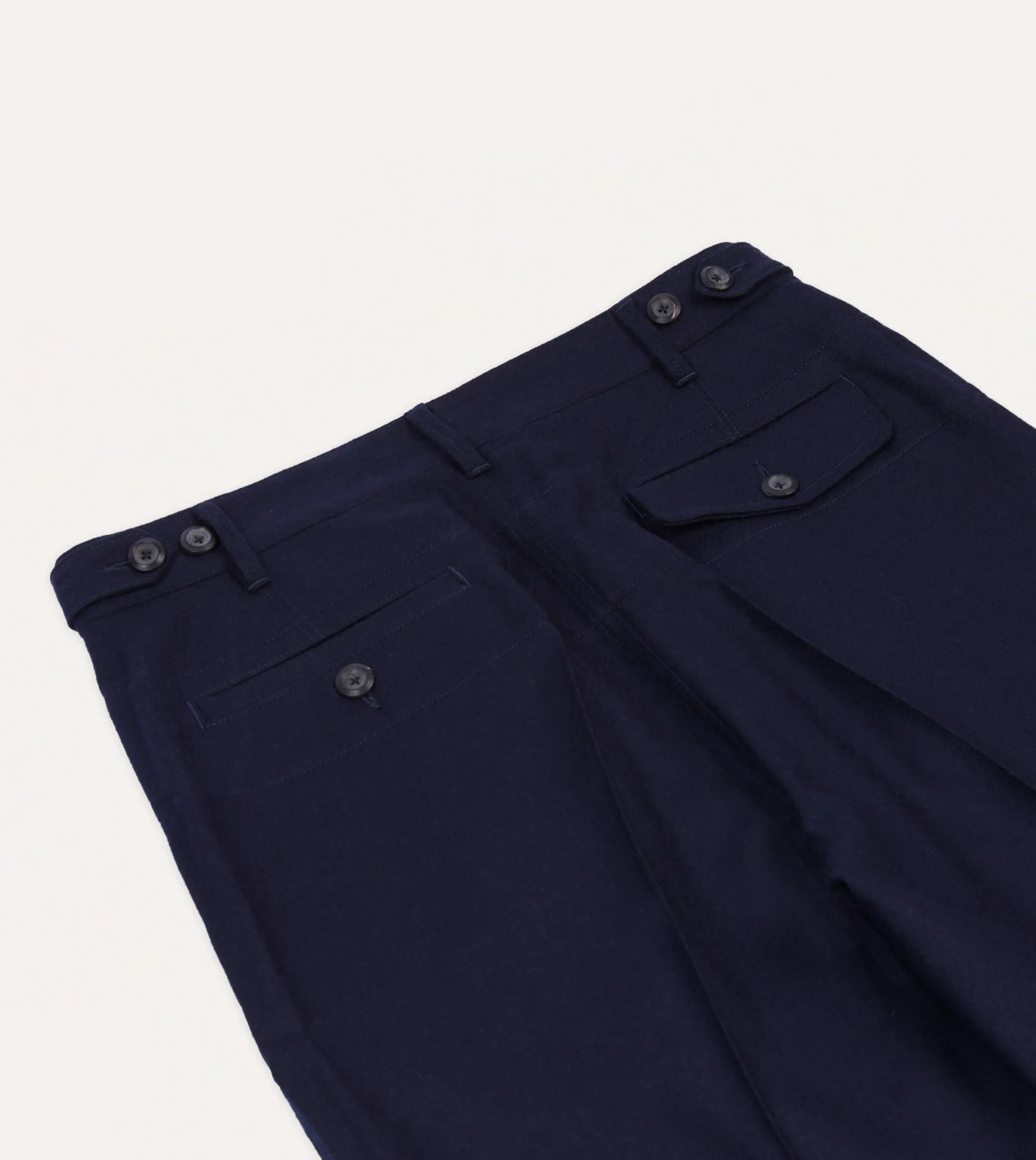 Navy Merino Wool Games Trouser