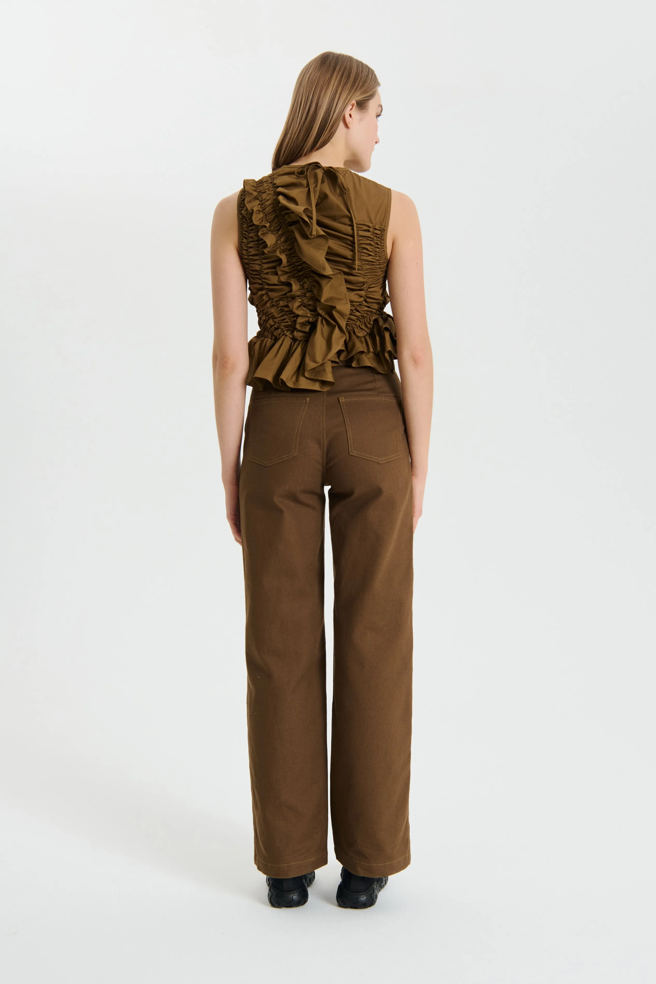 OMEGA | TROUSERS DENIM FALL BROWN