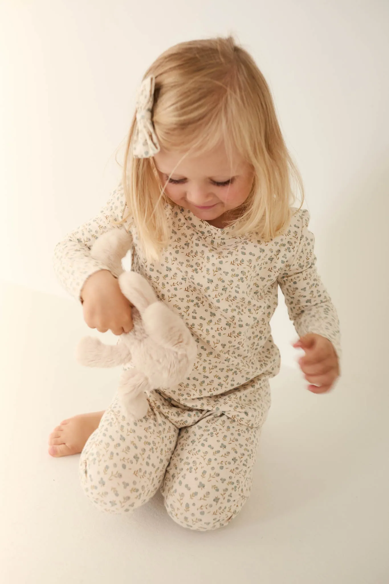 Organic Cotton Avis Long Sleeve Set - Blueberry Ditsy