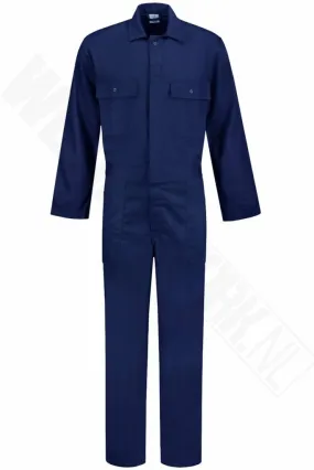 Overall Drukknoop polyester/katoen navy