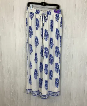 Pants Wide Leg By Shein In Blue & White, Size: Xl