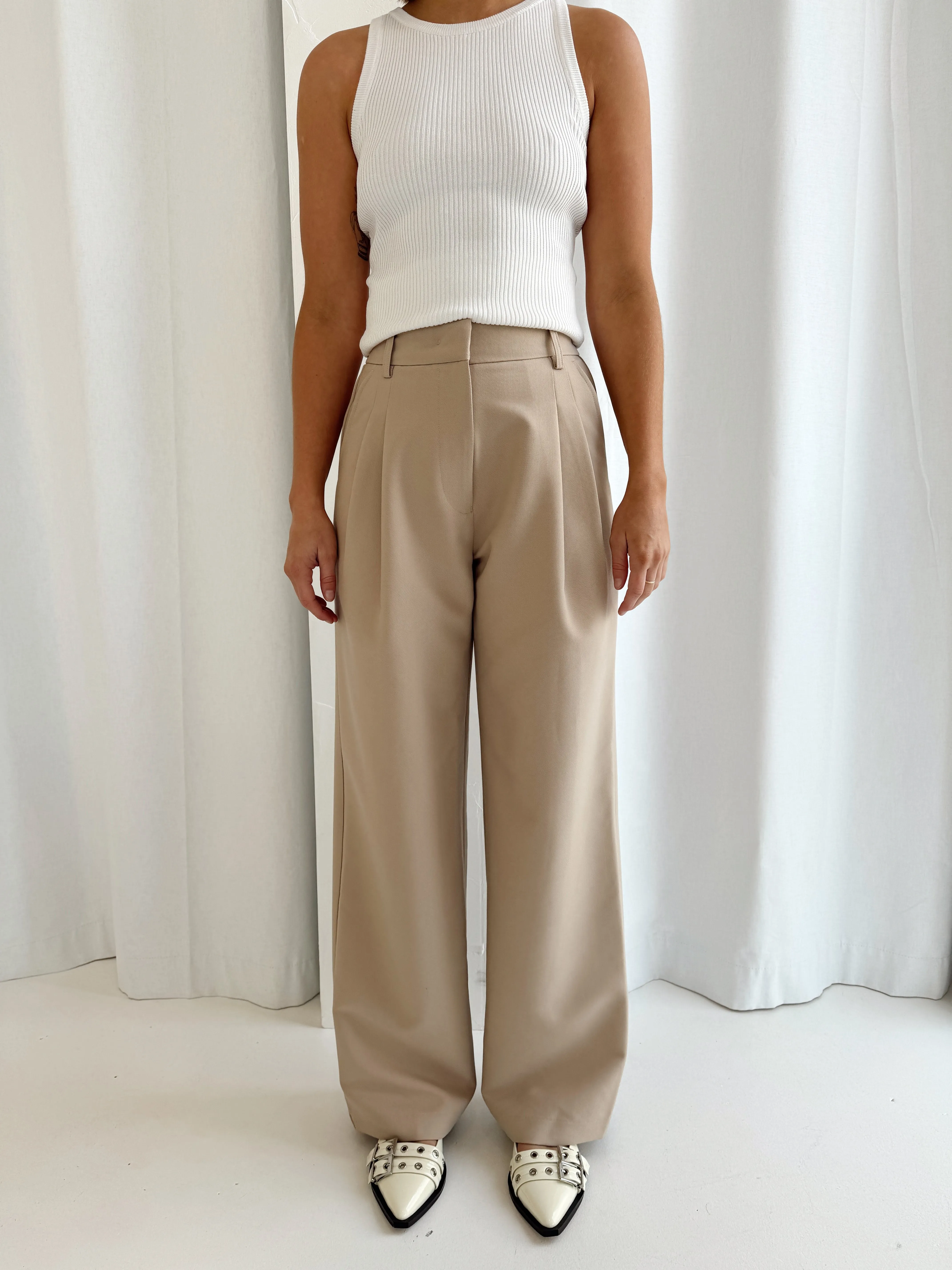 Parker Tailored Trousers - Beige