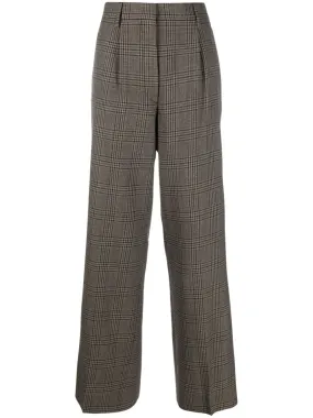 PLAID VIRGIN WOOL TROUSERS